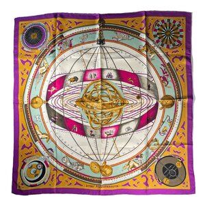Etro “Planisphaerivm” Silk Scarf – Astronomical Zodiac Design